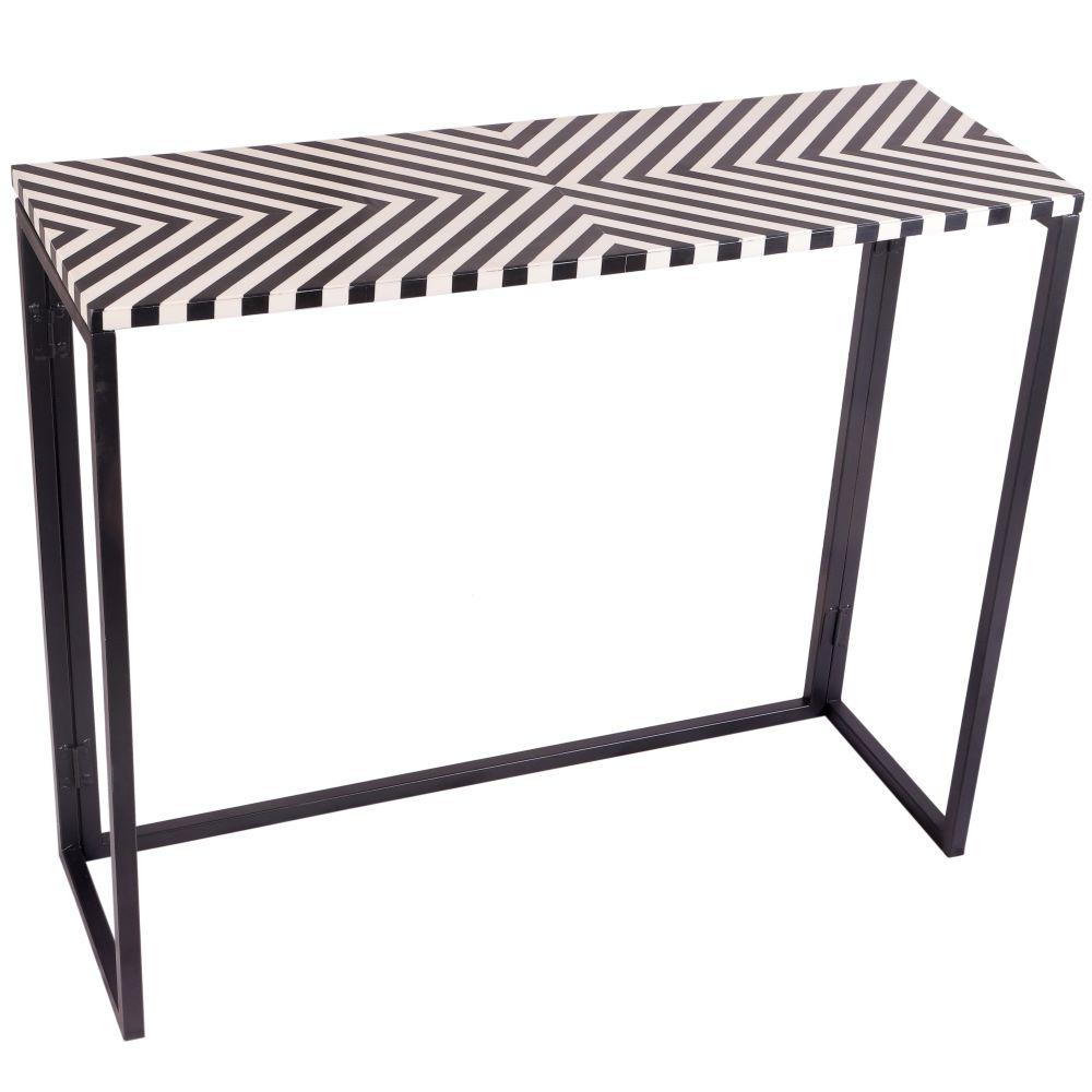 Cross stripe console table