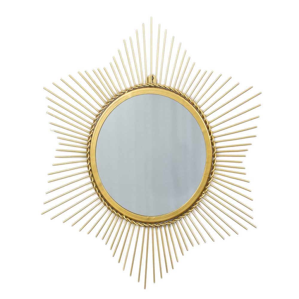 Hexagonal Sunburst Mirror Gold Finish D60 Harrow Décor Hexagonal Sunburst Mirror Gold Finish, White Sunburst Mirror Gold